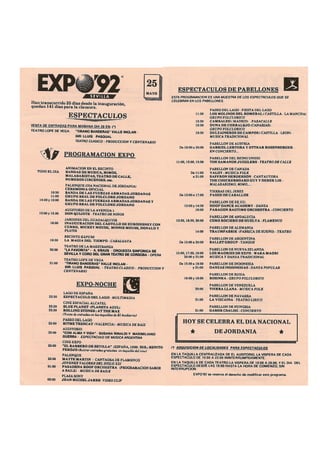 Programa del 25 de mayo de EXPO 92