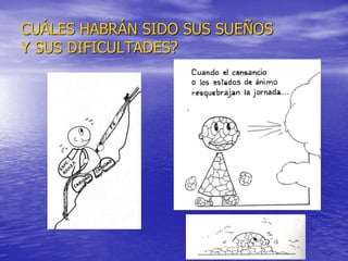 CUÁLES HABRÁN SIDO SUS SUEÑOS
Y SUS DIFICULTADES?
 