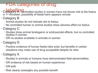 The use of drug in pregnancy and their safety | PPT