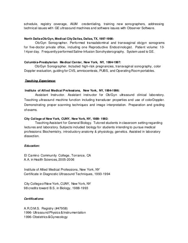 ob gyn resume