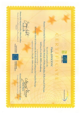Certificates-Vlatko Jovicevic