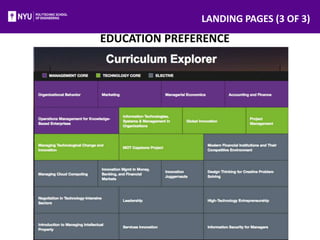 EDUCATION PREFERENCE
LANDING PAGES (3 OF 3)
 