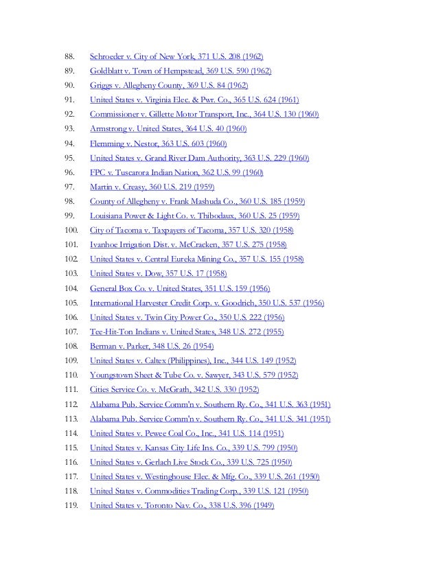 United States Supreme Court Takings Cases