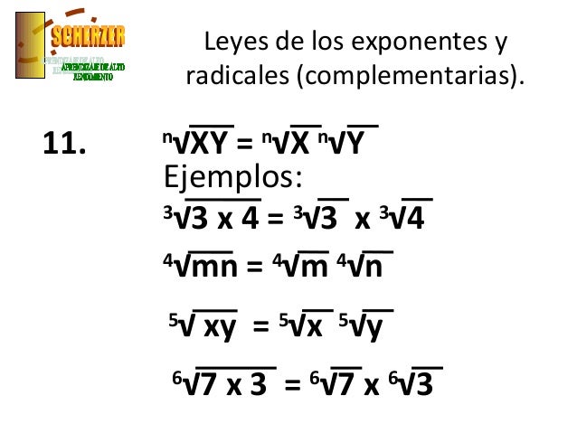 25 exponentes y radicales