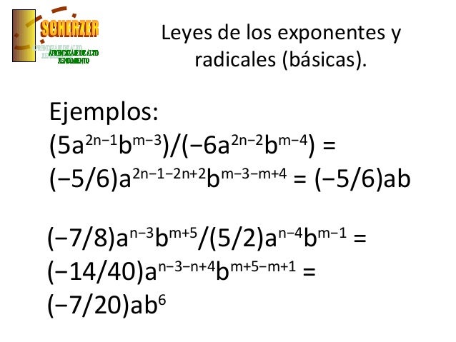 25 exponentes y radicales