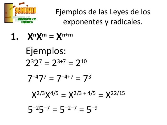 25 exponentes y radicales