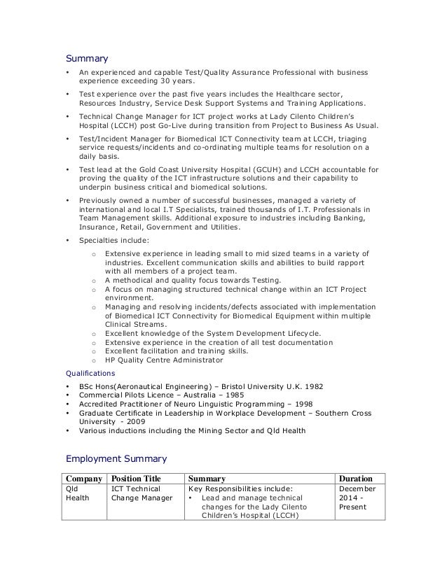 software test lead resumes