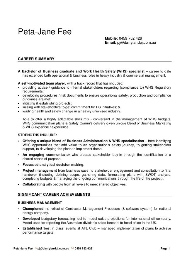 resume pj fee 21115
