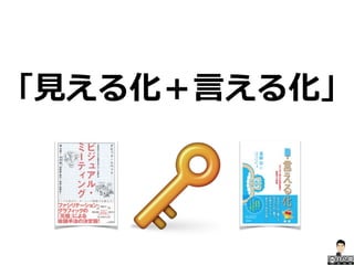 「⾒見見える化＋⾔言える化」
🔑
 