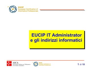 EUCIP IT Administrator e gli indirizzi informatici   