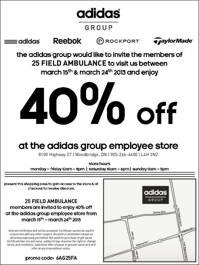 adidas employee discount code