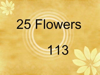 25 Flowers 113 