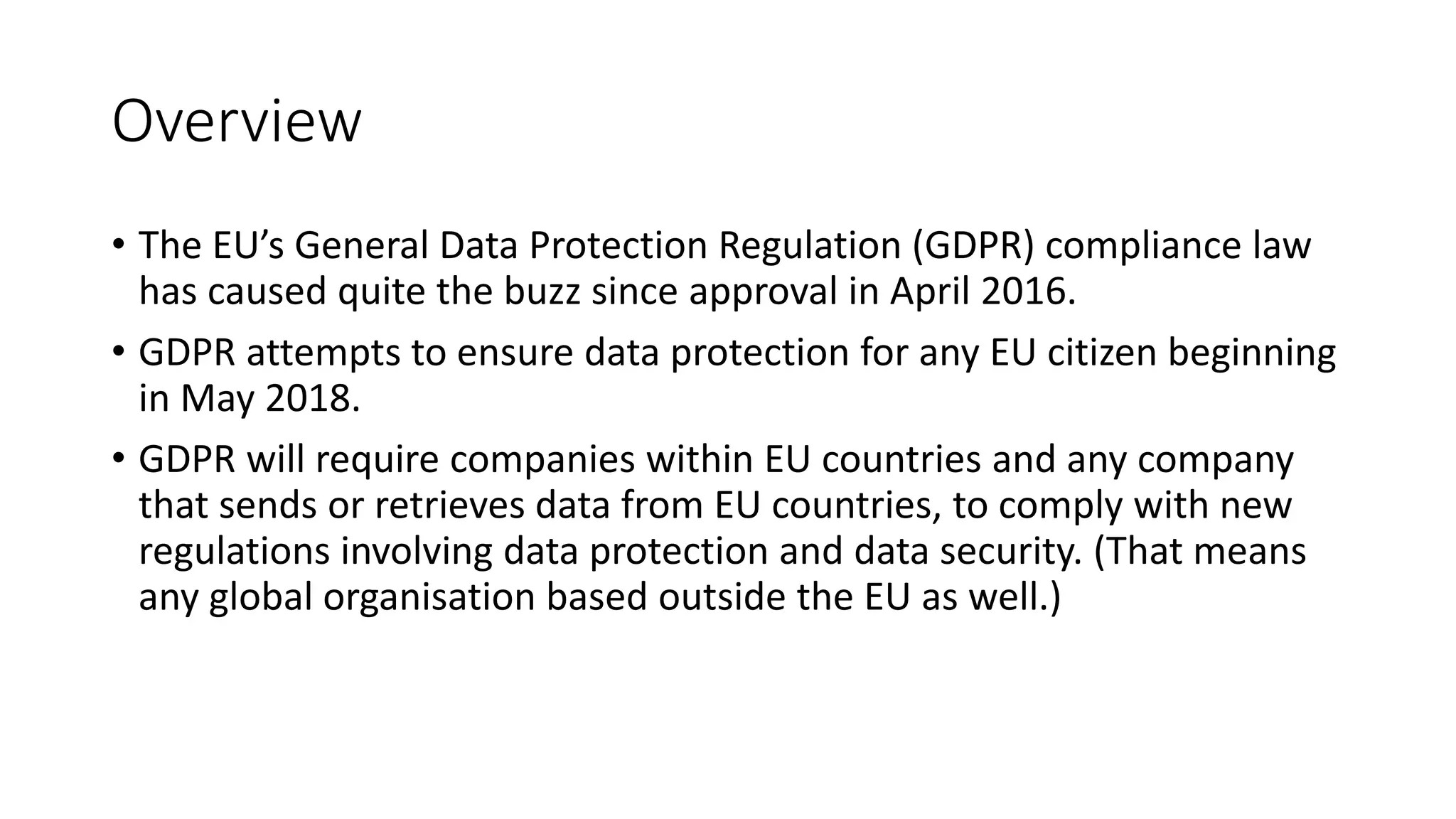 General Data Protection Regulation | PPT