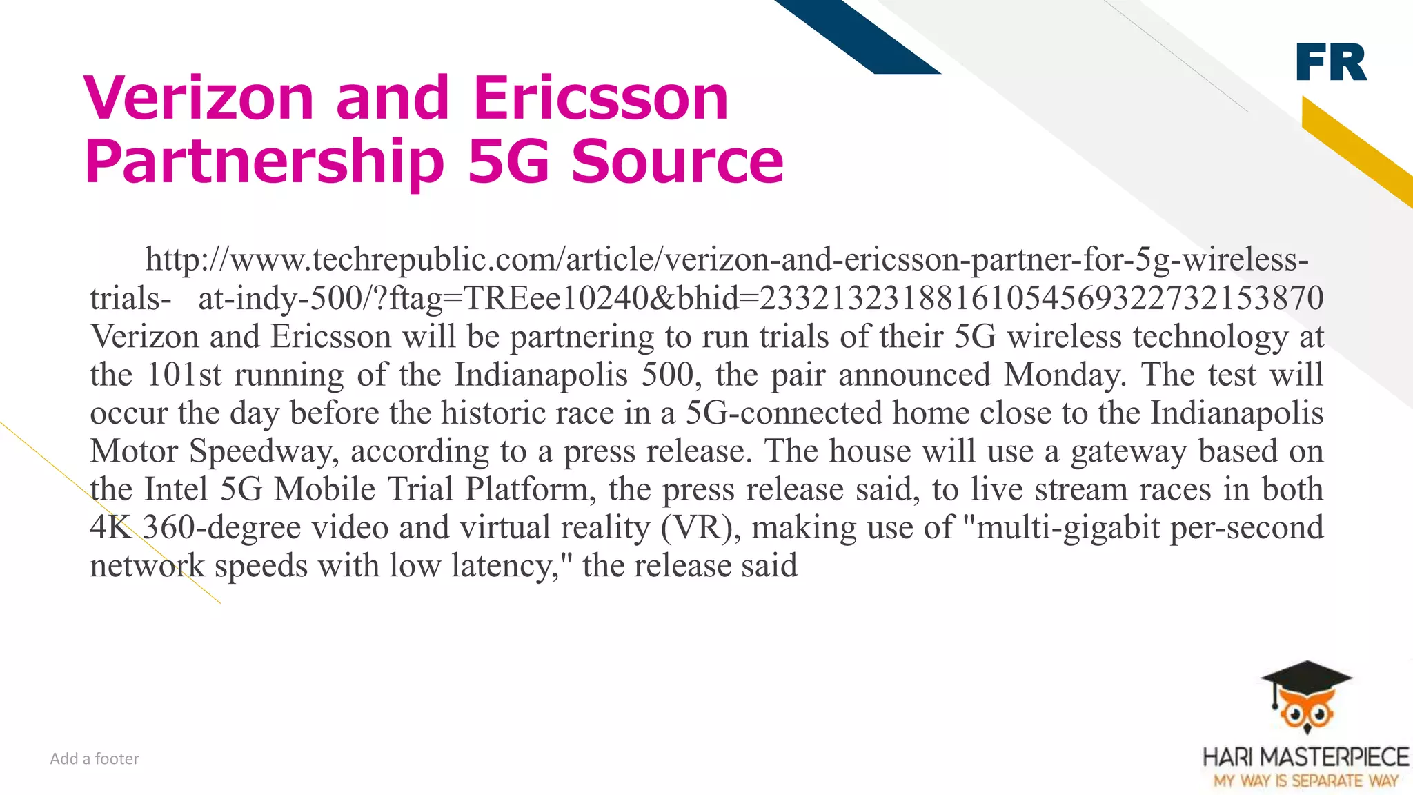 (2) 5 g networks and telecom ppt hari master piece