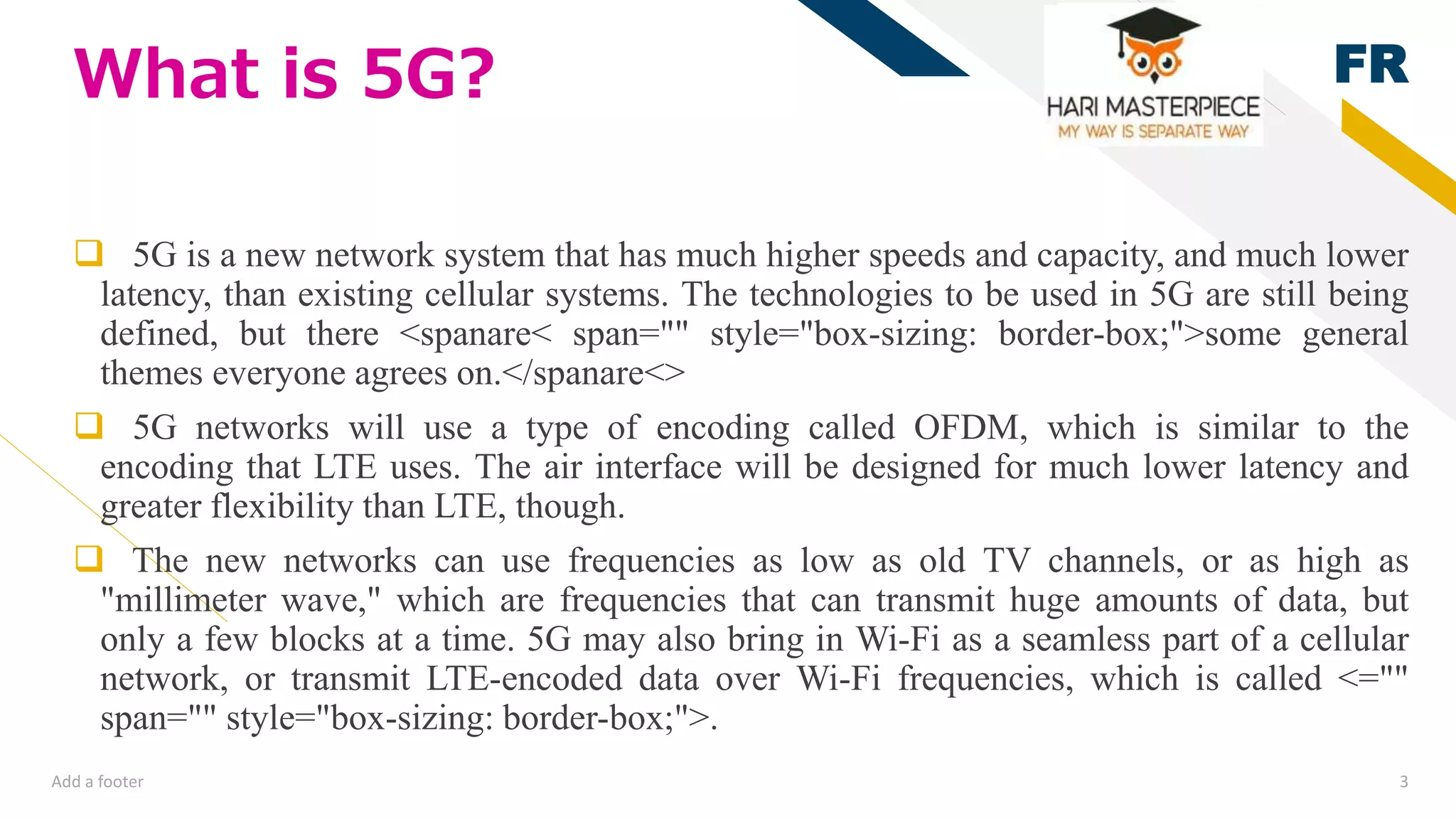 (2) 5 g networks and telecom ppt hari master piece
