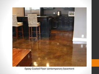 Epoxy Coated Floor contemporary basement
 