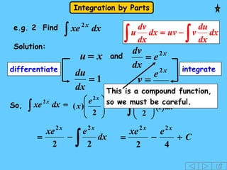 integration by parts | PPT