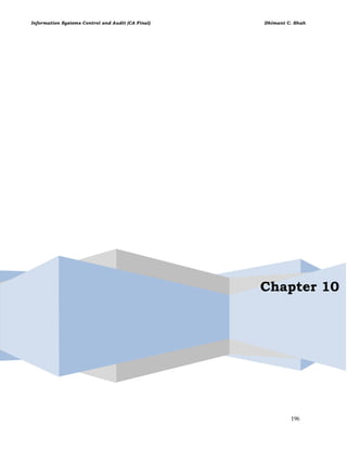 Information Systems Control and Audit (CA Final) Dhimant C. Shah
196
Chapter 10
 