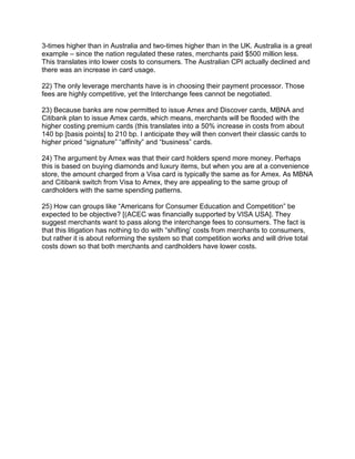 25 Issues Affecting Credit Card Interchange