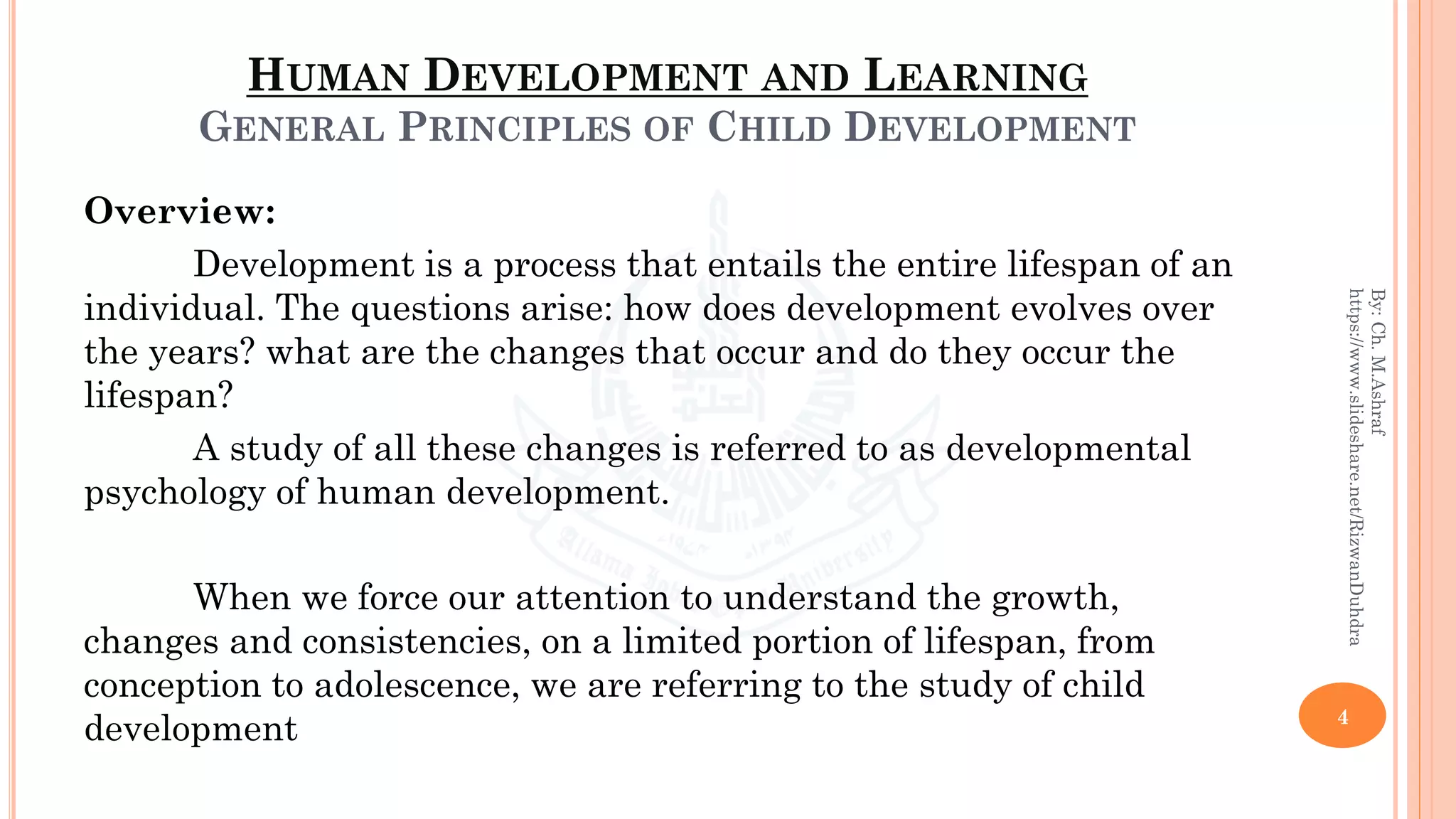 GENERAL PRINCIPLES OF CHILD DEVELOPMENT | PDF | Parenting Babies and ...