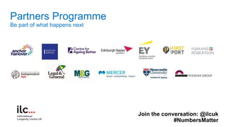 Partners Programme
Be part of what happens next
Join the conversation: @ilcuk
#NumbersMatter
 