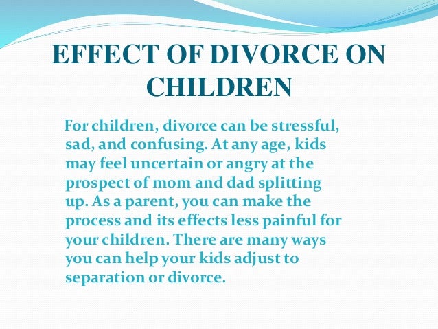 Effects of Divorce on Children