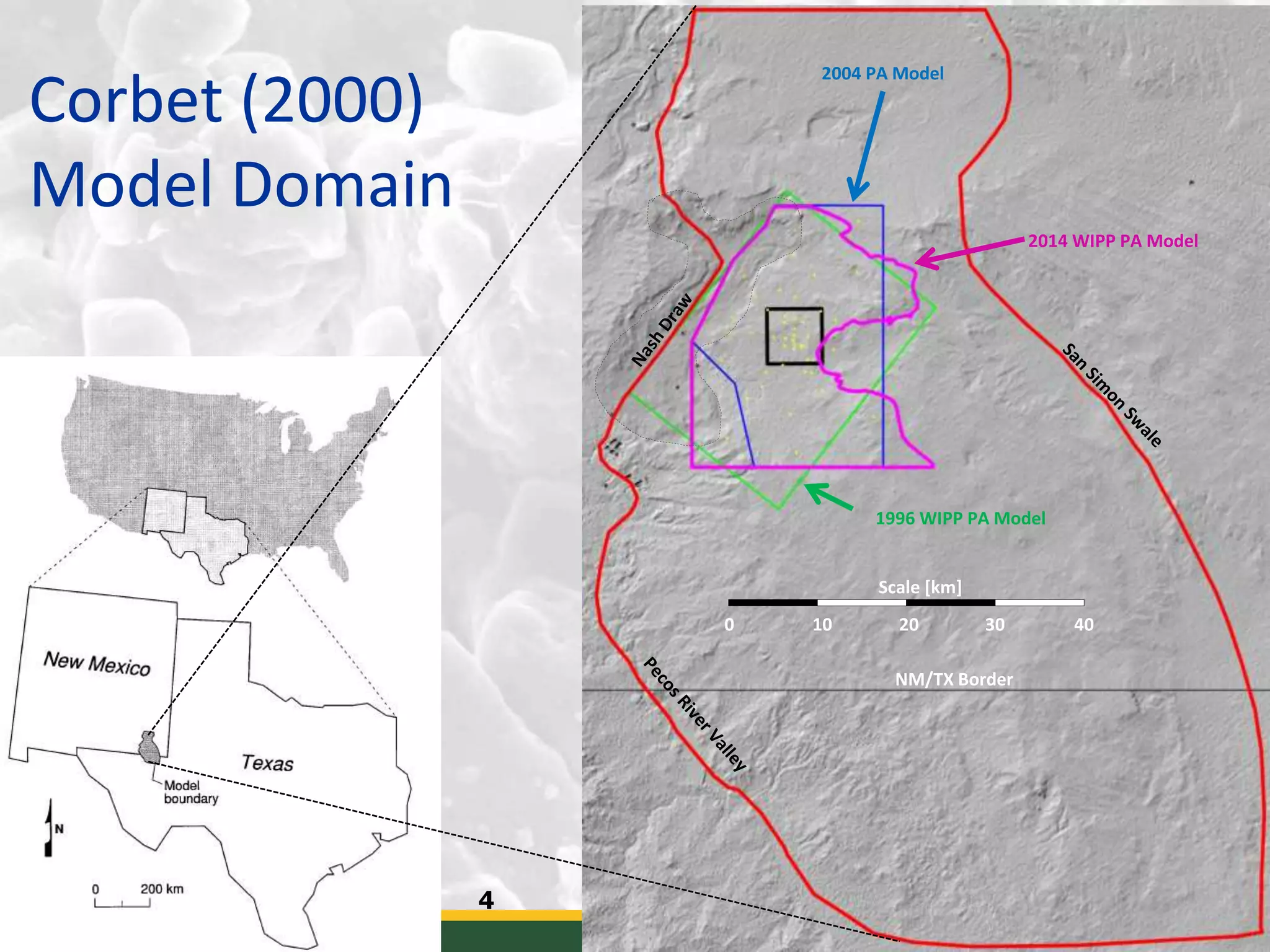 4
Corbet (2000)
Model Domain
WIPP LWB
NM/TX Border
1996 WIPP PA Model
2004 PA Model
2014 WIPP PA Model
Scale [km]
0 10 20 4030
 