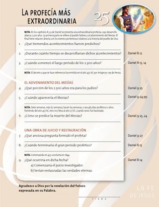 25/31 – LA PROFECÍA MÁS EXTRAORDINARIA – CURSO BÍBLICO LA FE DE JESÚS | PDF