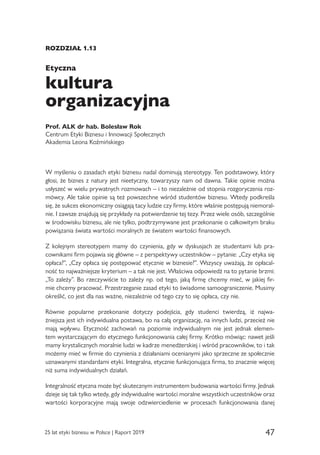 25 lat etyki biznesu w Polsce - raport_2019