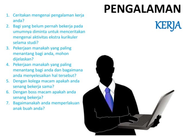 25 Pertanyaan Umum Saat Wawancara Kerja | PPT