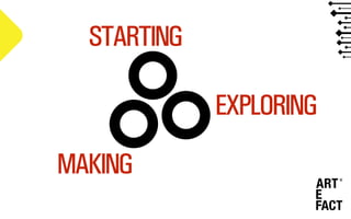 STARTING
EXPLORING
MAKING
 
