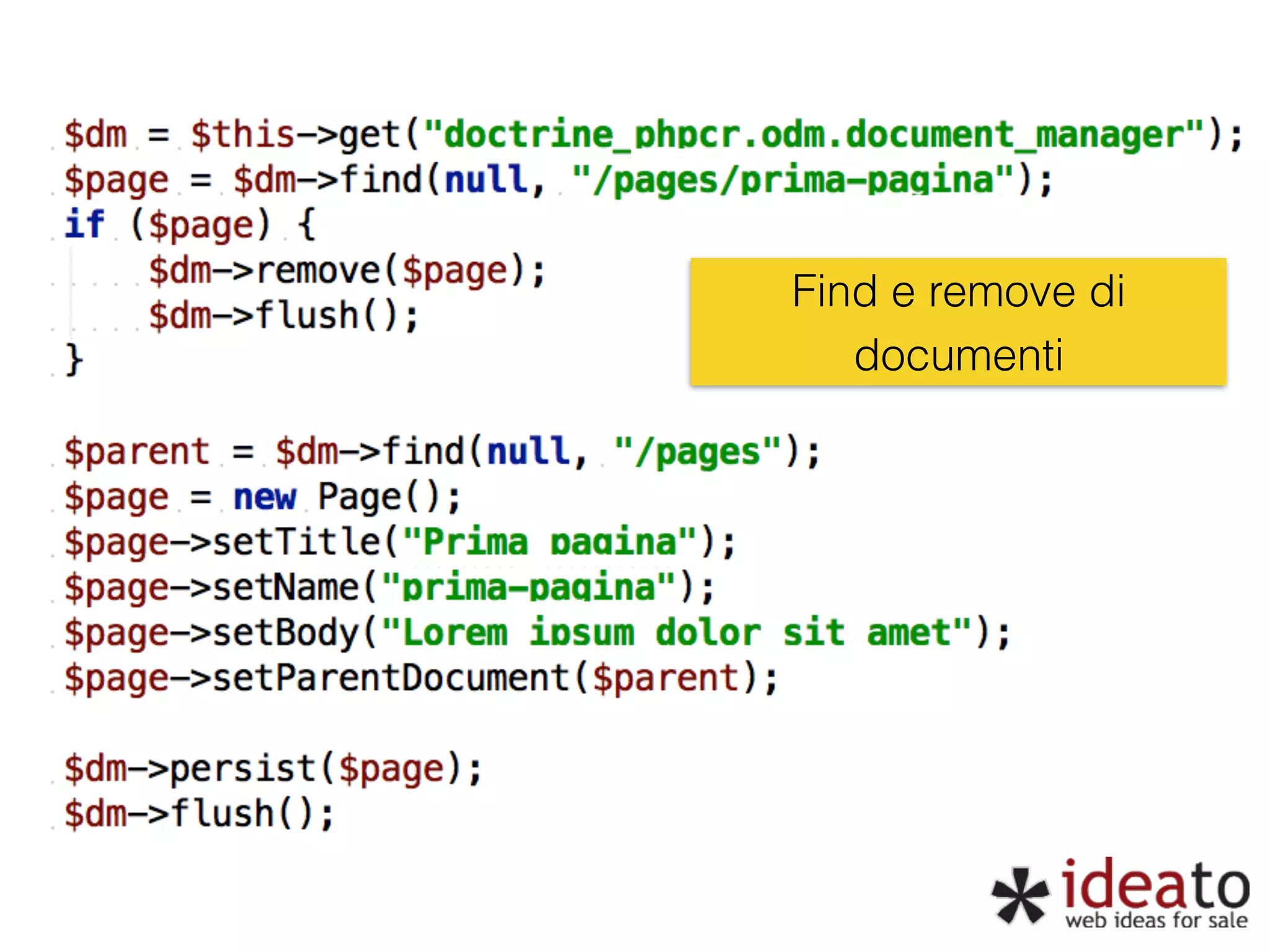 Find e remove di documenti 