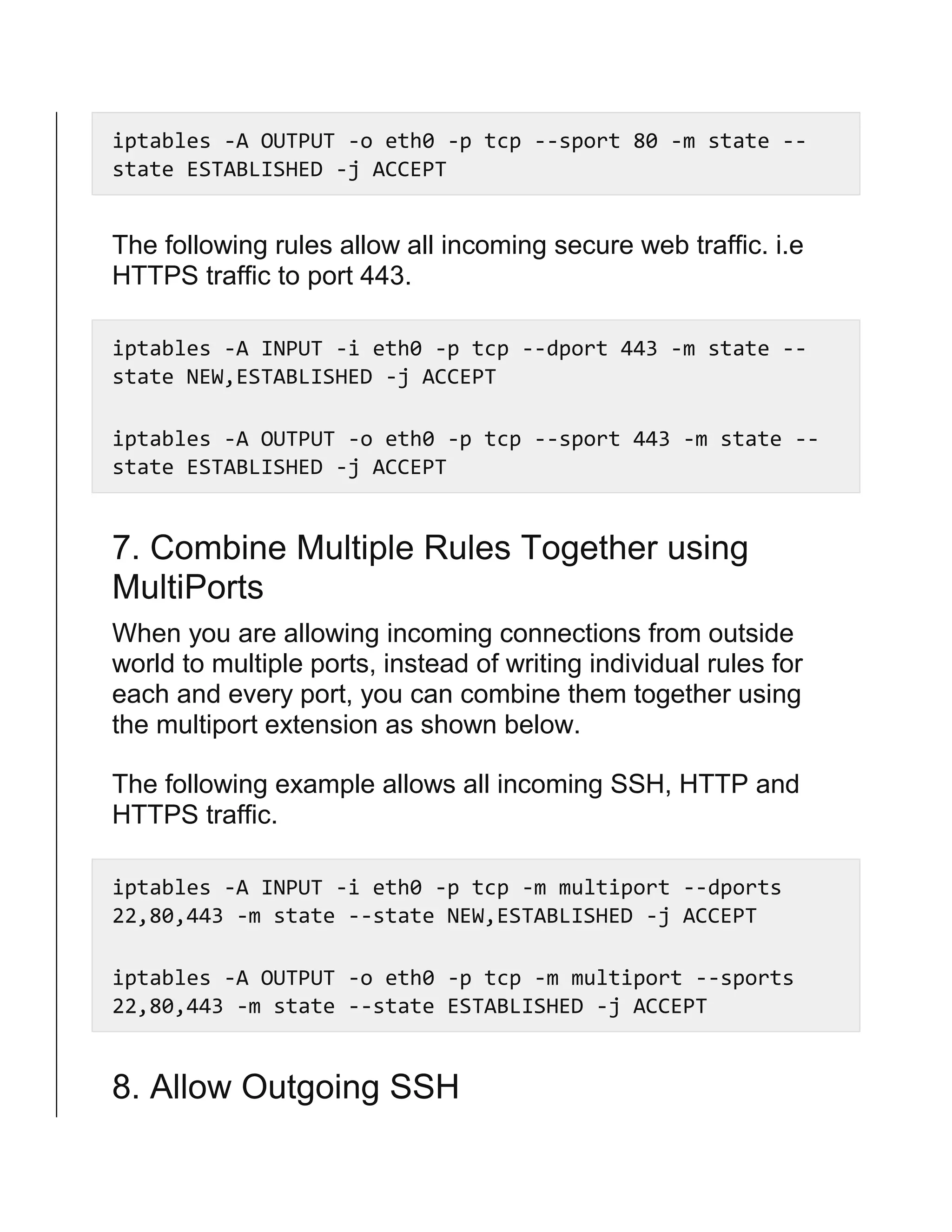 25 most frequently used linux ip tables rules examples PDF