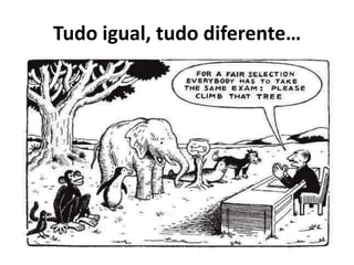 Tudo igual, tudo diferente…
 