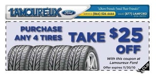 Lamoureux Ford New Tire Special Brookfield MA