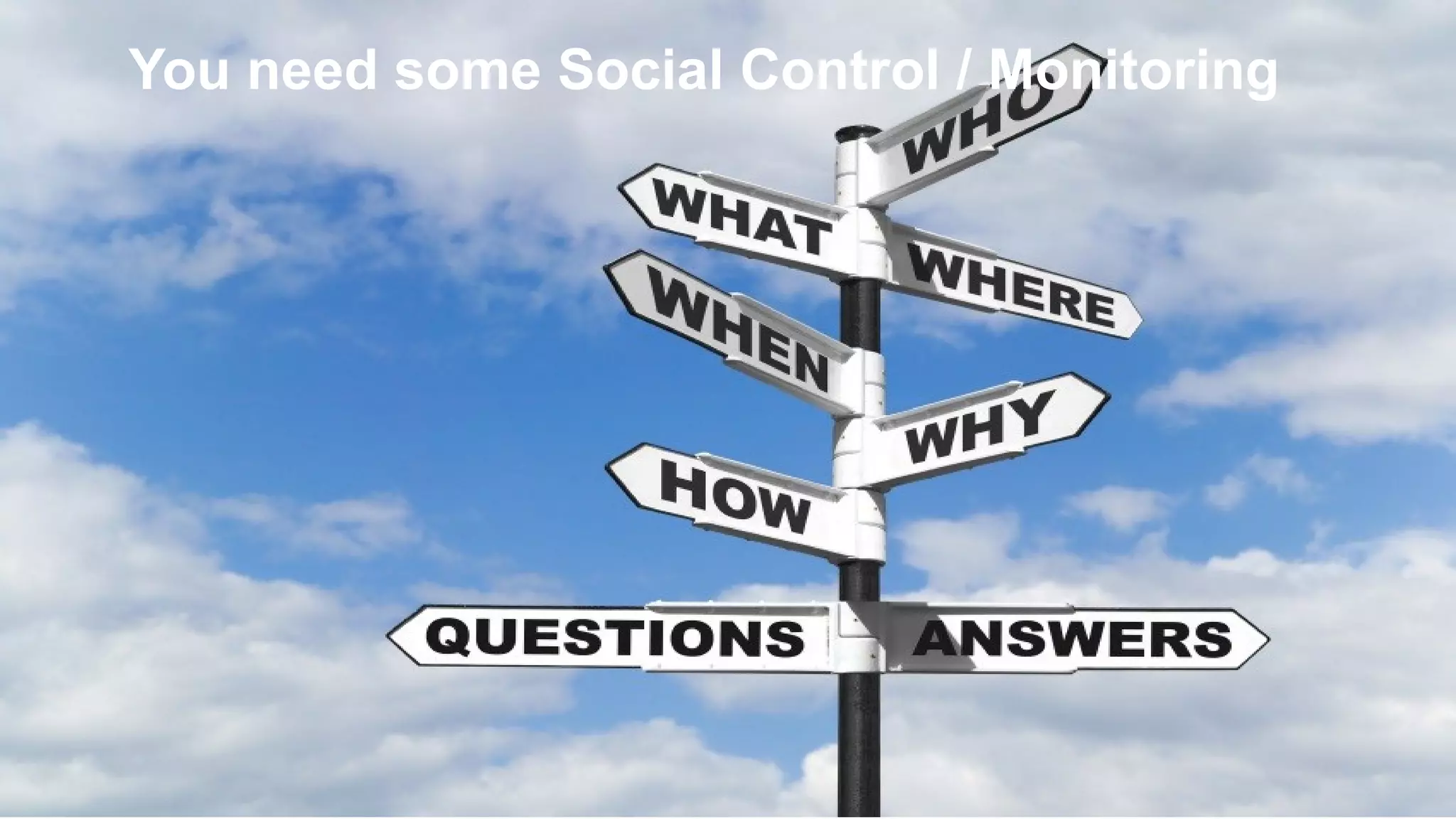 You need some Social Control / Monitoring

11Copyright © 2013, Oracle and/or its affiliates. All rights reserved.

 