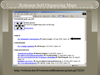 Kohonen Self-Organizing Maps
http://websom.hut.fi/websom/milliondemo/getnd.cgi?32323
 