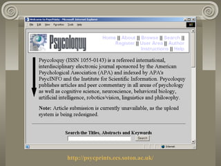 http://psycprints.ecs.soton.ac.uk/
 