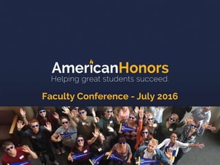 Faculty Conference - July 2016
 