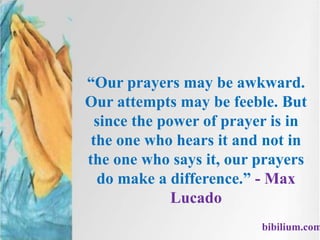 max lucado quotes on prayer