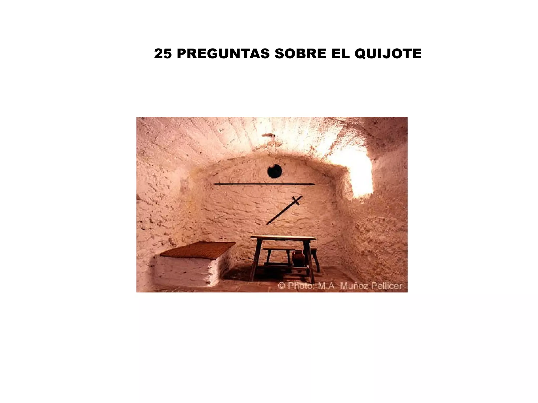25 PREGUNTAS SOBRE EL QUIJOTE
 