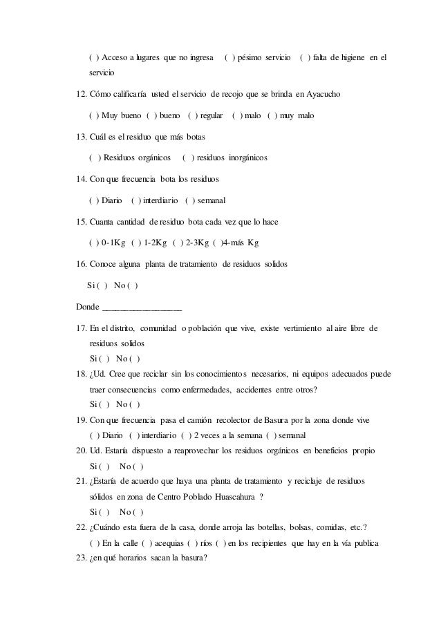 preguntas con until encuesta de residuos s 243 lidos para un proyecto de investigaci 243 n preguntas con until encuesta de residuos s 243 lidos para un proyecto de investigaci 243 n