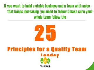 If you want to build a stable business and a team with sales
   that keeps increasing, you need to follow &make sure your
...