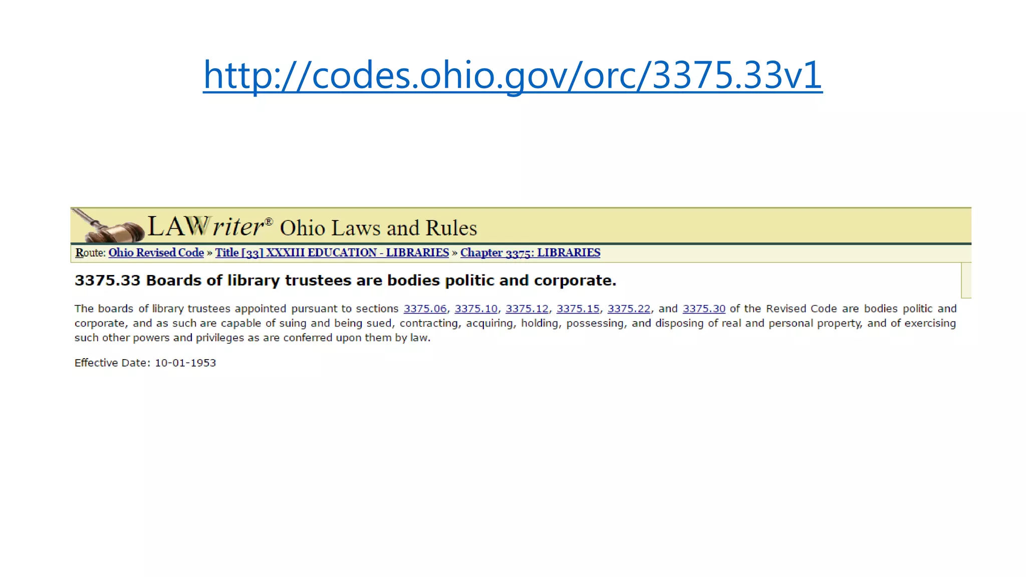 http://codes.ohio.gov/orc/3375.33v1
 