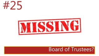 #25
Board of Trustees?
 
