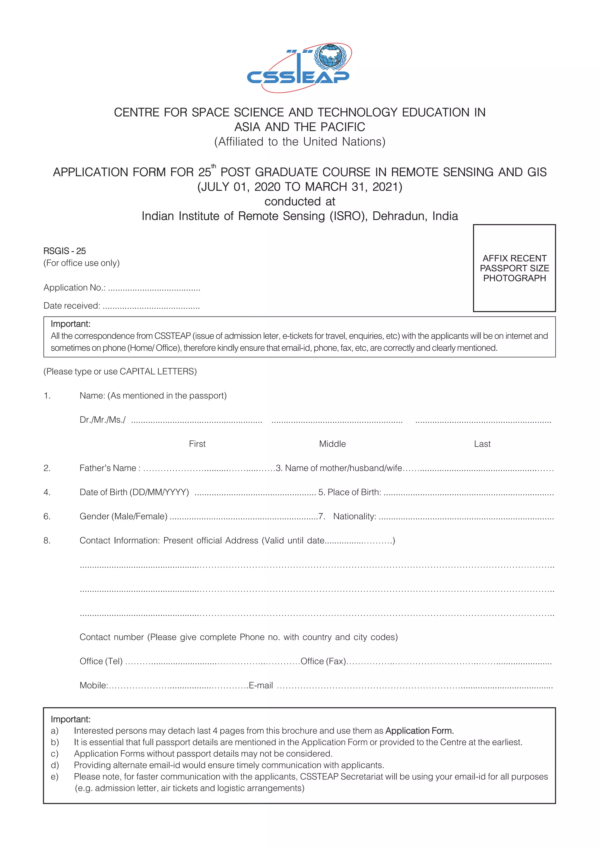 25thd rsgis brochure