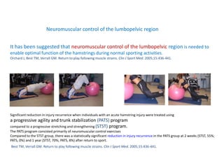 Neural Hamstring Nikos Malliaropoulos - Rehabilitation of hamstring injuries | PDF