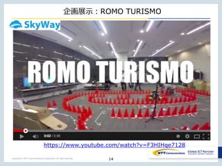 Copyright © NTT Communications Corporation. All right reserved.
企画展示：ROMO TURISMO
14
https://www.youtube.com/watch?v=F3HIHqe7128
 