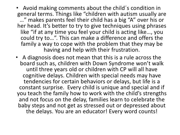 essay on child with special needs