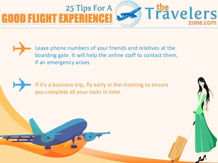 25 tips for a good flight experience!